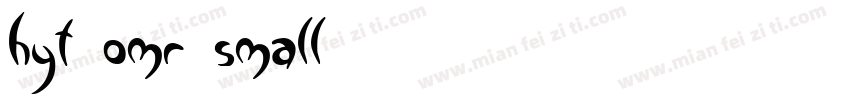 hyt omr small字体字体转换
